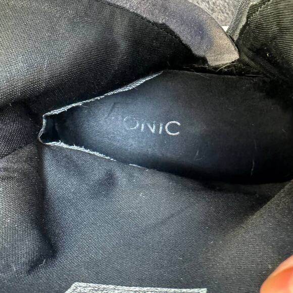 VIONIC | Gray Crescent Suede Chain & Buckle Orthotic Ankle Boot | Women's 6.5 - Picture 8 of 10